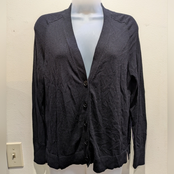 LOFT Classic Black Knit Sweater Size M - Picture 1 of 6